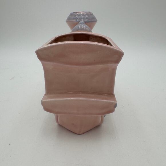 Vintage Baby Train Vase Planter Pink and Blue - Picture 4 of 7